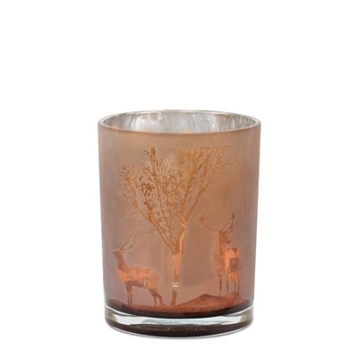 Melrose Fall Deer Candleholder Medium 4D x 5H