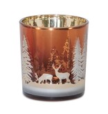 Melrose Amber Deer Votive Holder 3D x 3H