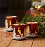 Melrose Amber Deer Votive Holder 3D x 3H