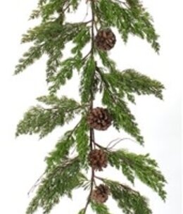 Melrose Pine & Cone 6' Plastic Garland - 76621