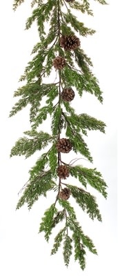 Melrose Pine & Cone 6' Plastic Garland - 76621
