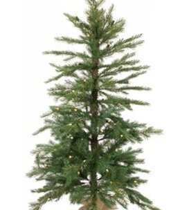 Melrose Burlap Tree w/50 Lights  4'H
