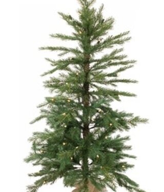 Melrose Burlap Tree w/50 Lights  4'H