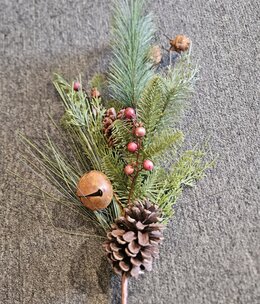 Melrose Pine Spray with Bell 28.5"H - 95216