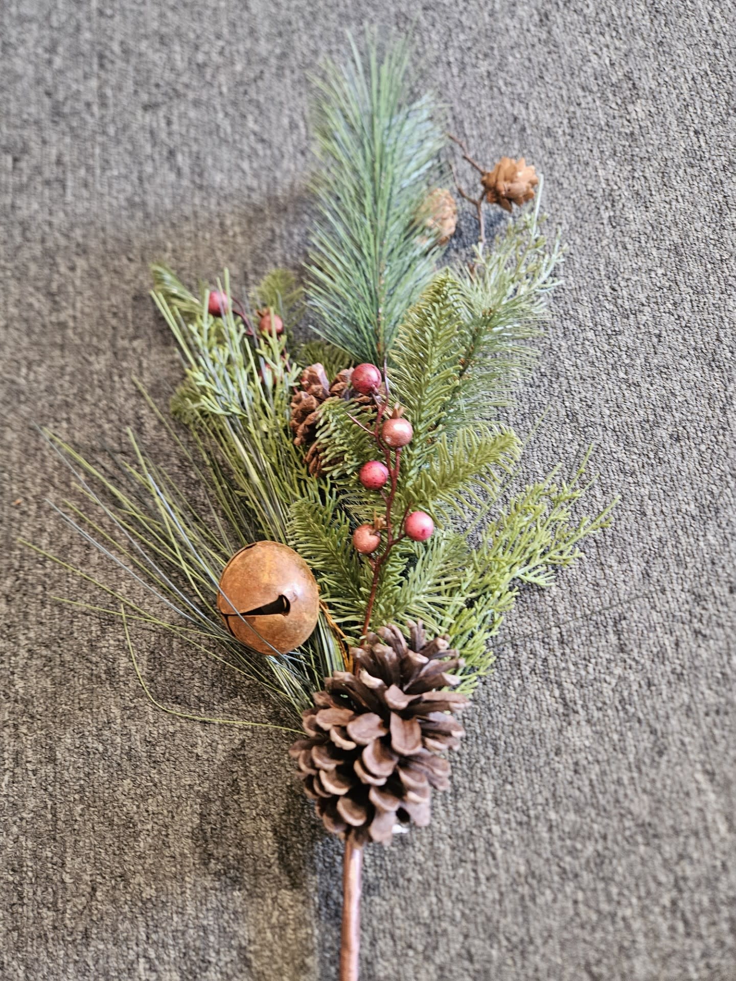 Melrose Pine Spray with Bell 28.5"H - 95216
