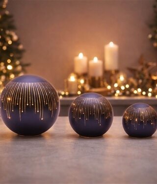 Melrose Globe with Hanging Stars-SMALL 4.5"D