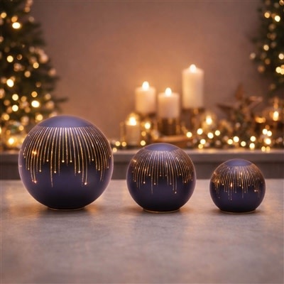 Melrose Globe with Hanging Stars-SMALL 4.5"D