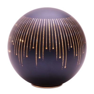 Melrose Globe with Hanging Stars-LARGE,7.75"D