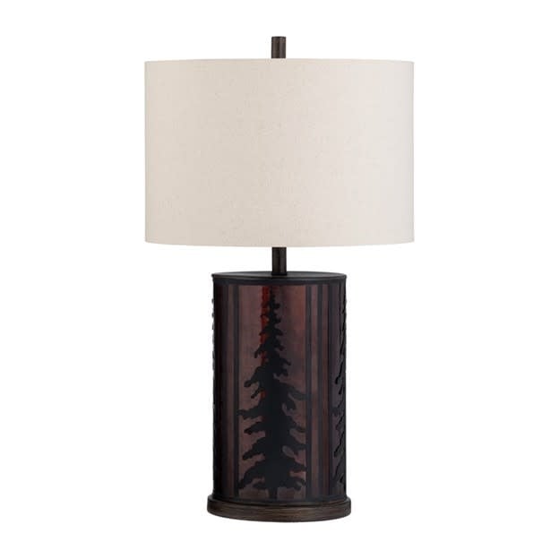 Crestview Rowan Oak Table Lamp 32"H