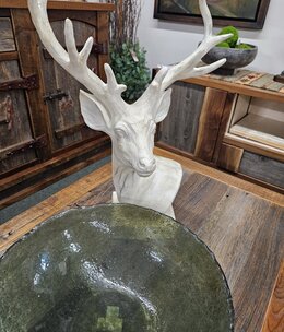 Crestview White Hart (Deer) Sculpture 7.5x6.5x25H