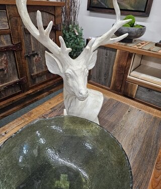 Crestview White Hart (Deer) Sculpture 7.5x6.5x25H