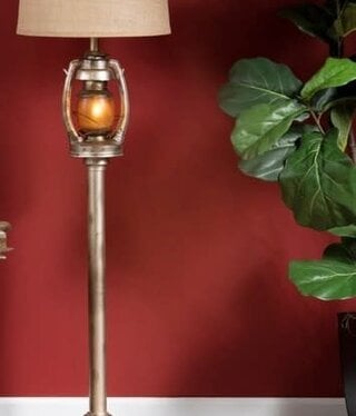 Crestview Oil Lantern Floor Lamp 62H