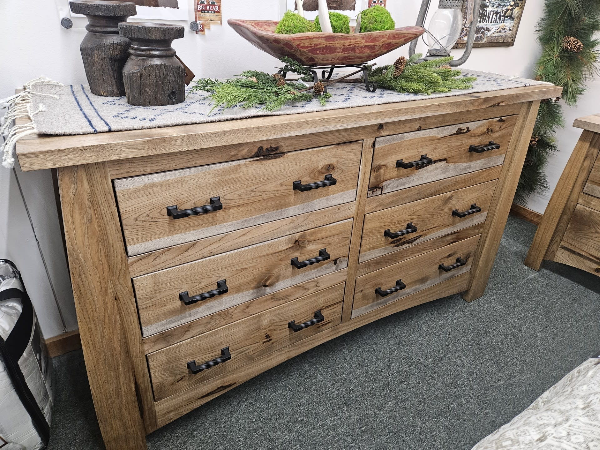 ALBC Hickory (Smooth) 6 Dwr Dresser 60x21x35.5