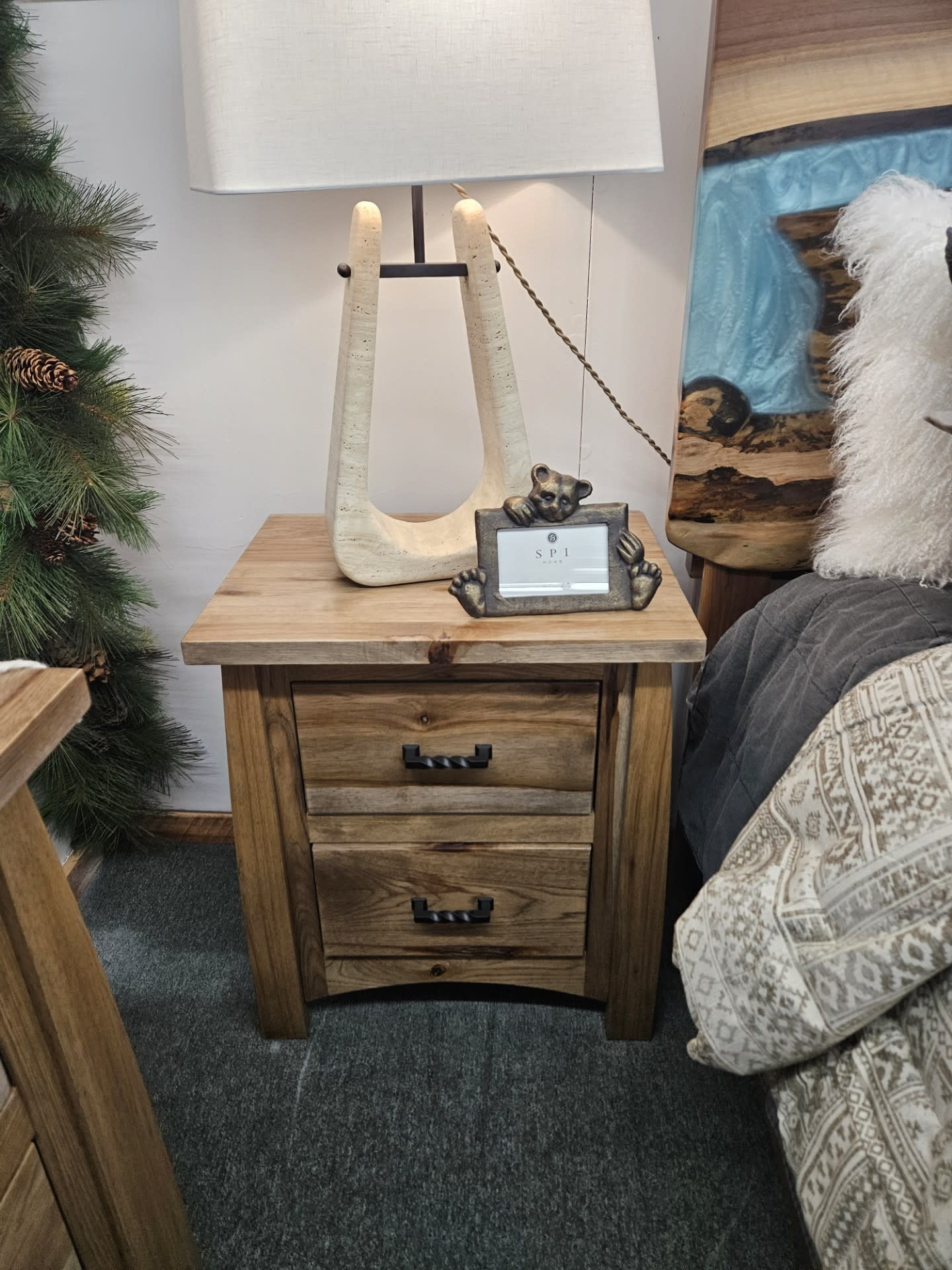 ALBC Hickory (Smooth) 2 Dwr Nightstand 24x18x28.75H