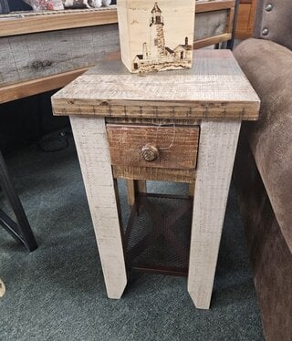 IFD 968 Antique Chair Side Table 14x18x26