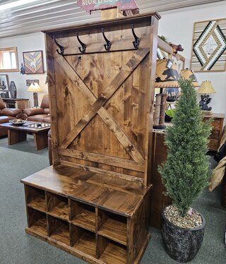 MCE Industries BBF Custom Hall Tree/Bench 40"W to 49"W