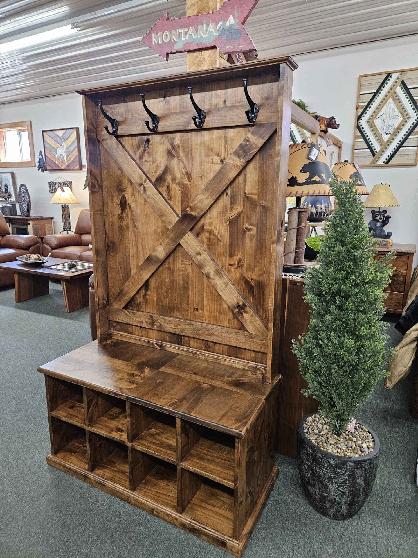 MCE Industries BBF Custom Hall Tree/Bench 40"W to 49"W