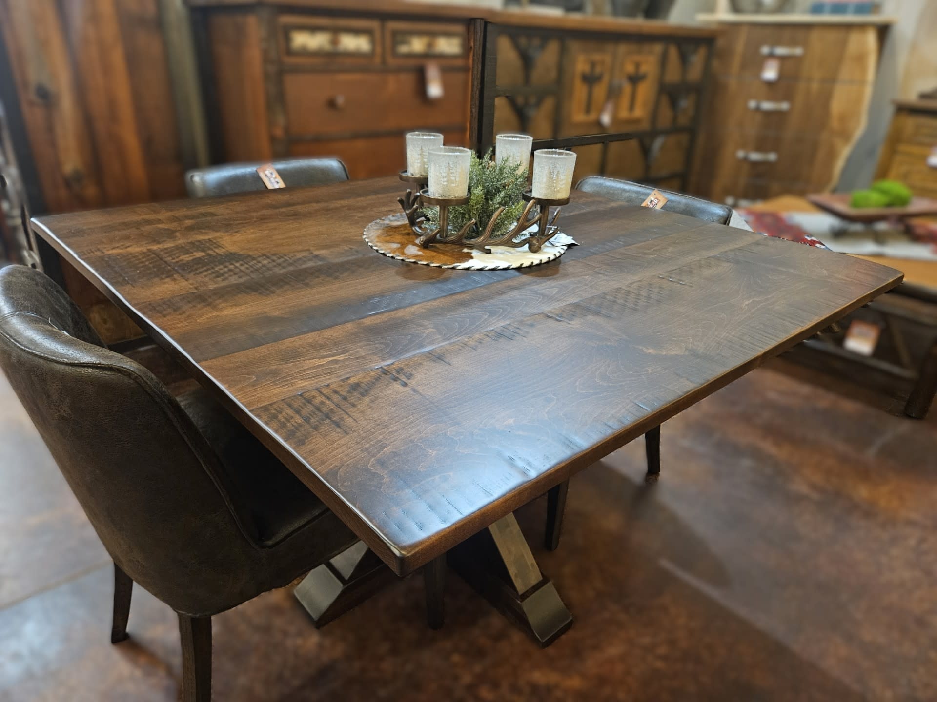 Hermie's X-Base Pedestal Table 48x48