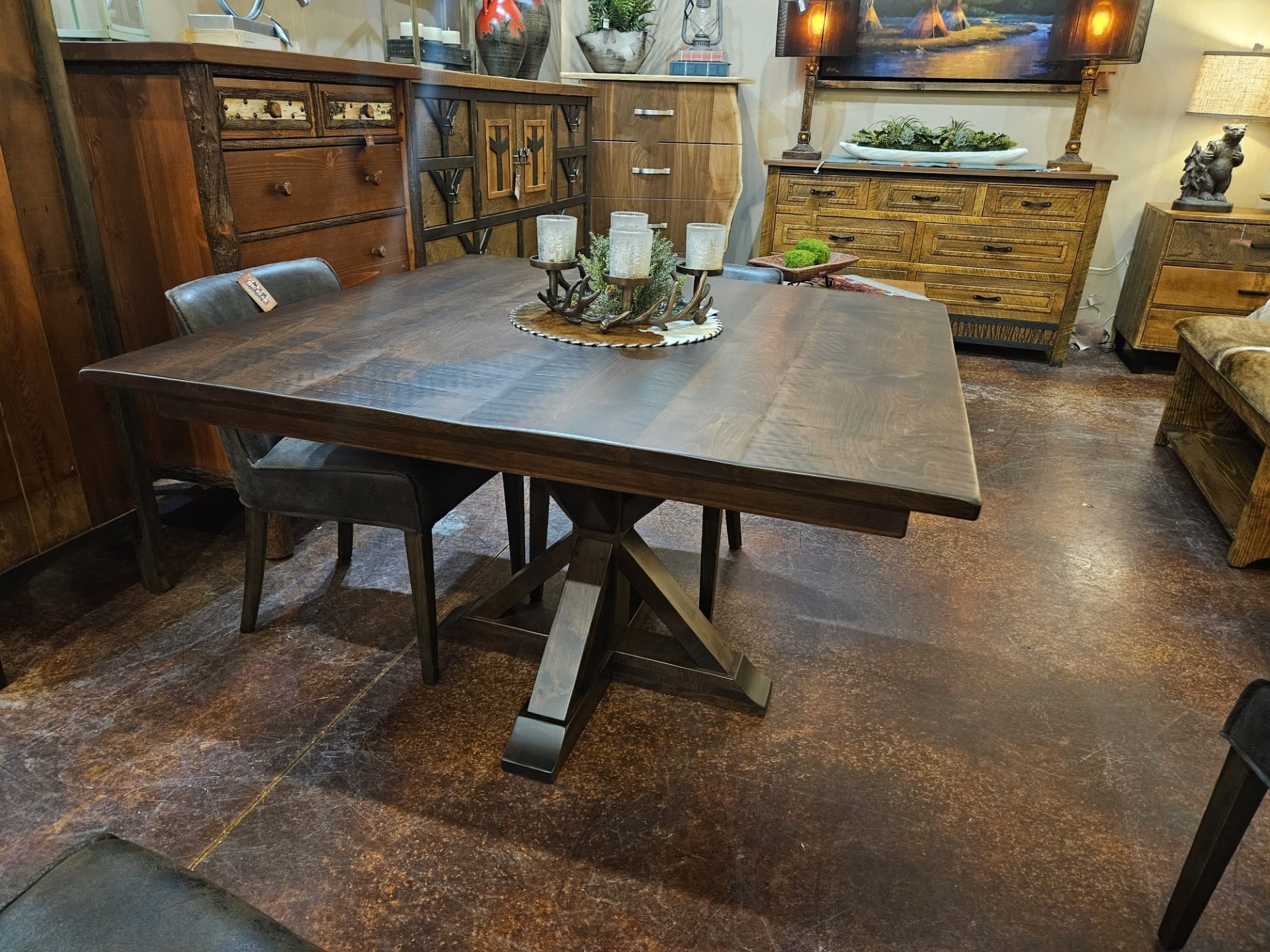 Hermie's X-Base Pedestal Table 48x48