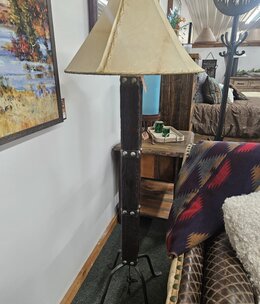 Mexican Country Hacienda Floor Lamp - Dark Natural