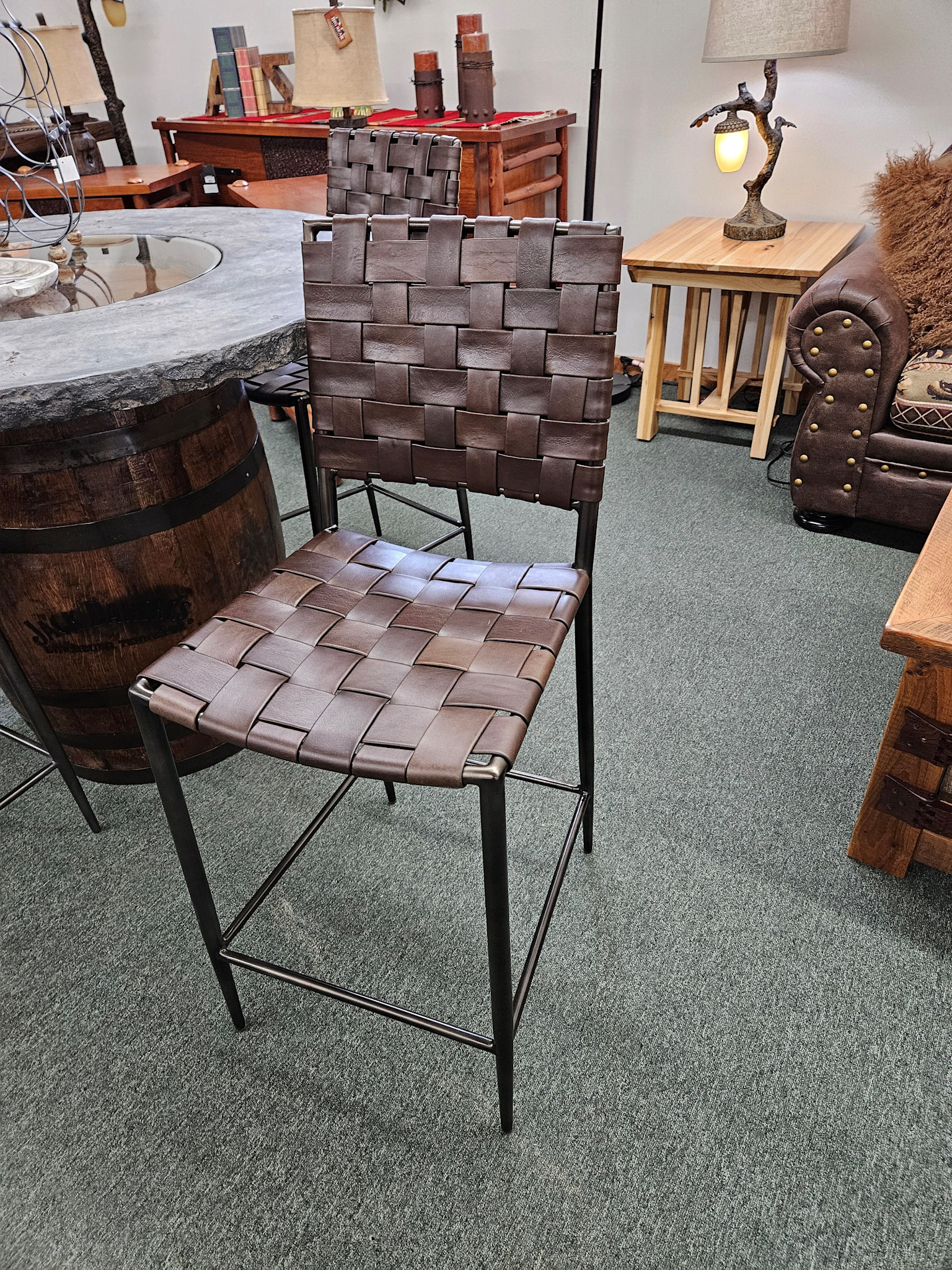 HTD Copenhagen Buffalo Bar Chair 45.5Hx17.5Wx21.25D Seat 29"H