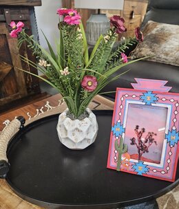 D&W Silks Pink & Burgandy Wildflowers in Pot 17D x 14.5H