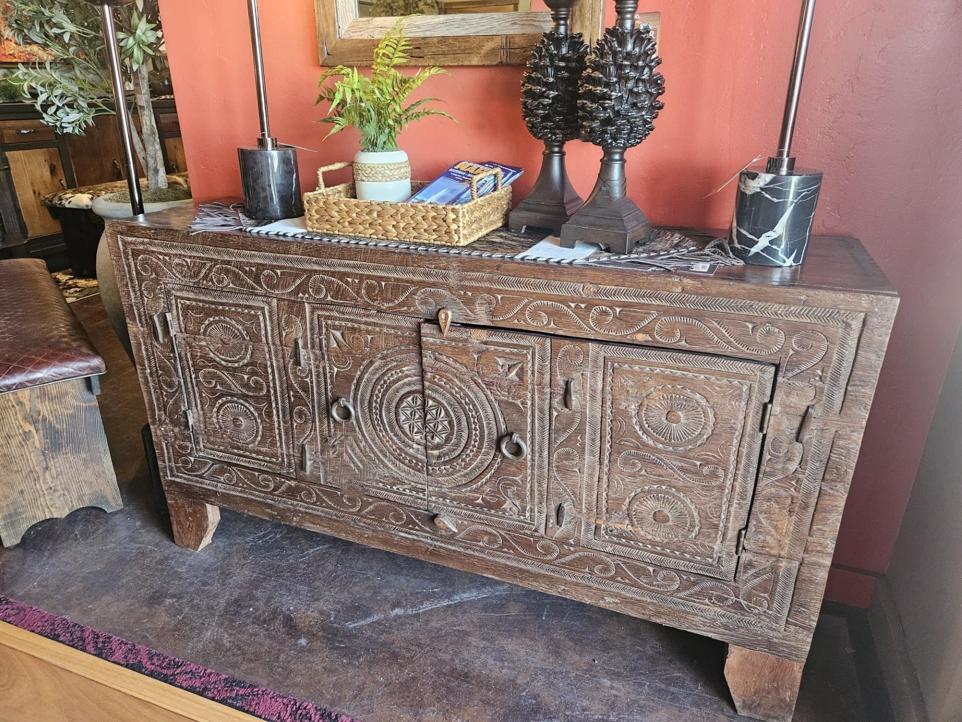 HTD Intricate Wooden Storage Cabinet - One of a Kind