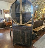 HTD Bowery Tall Round Bar Cabinet 38x18x74
