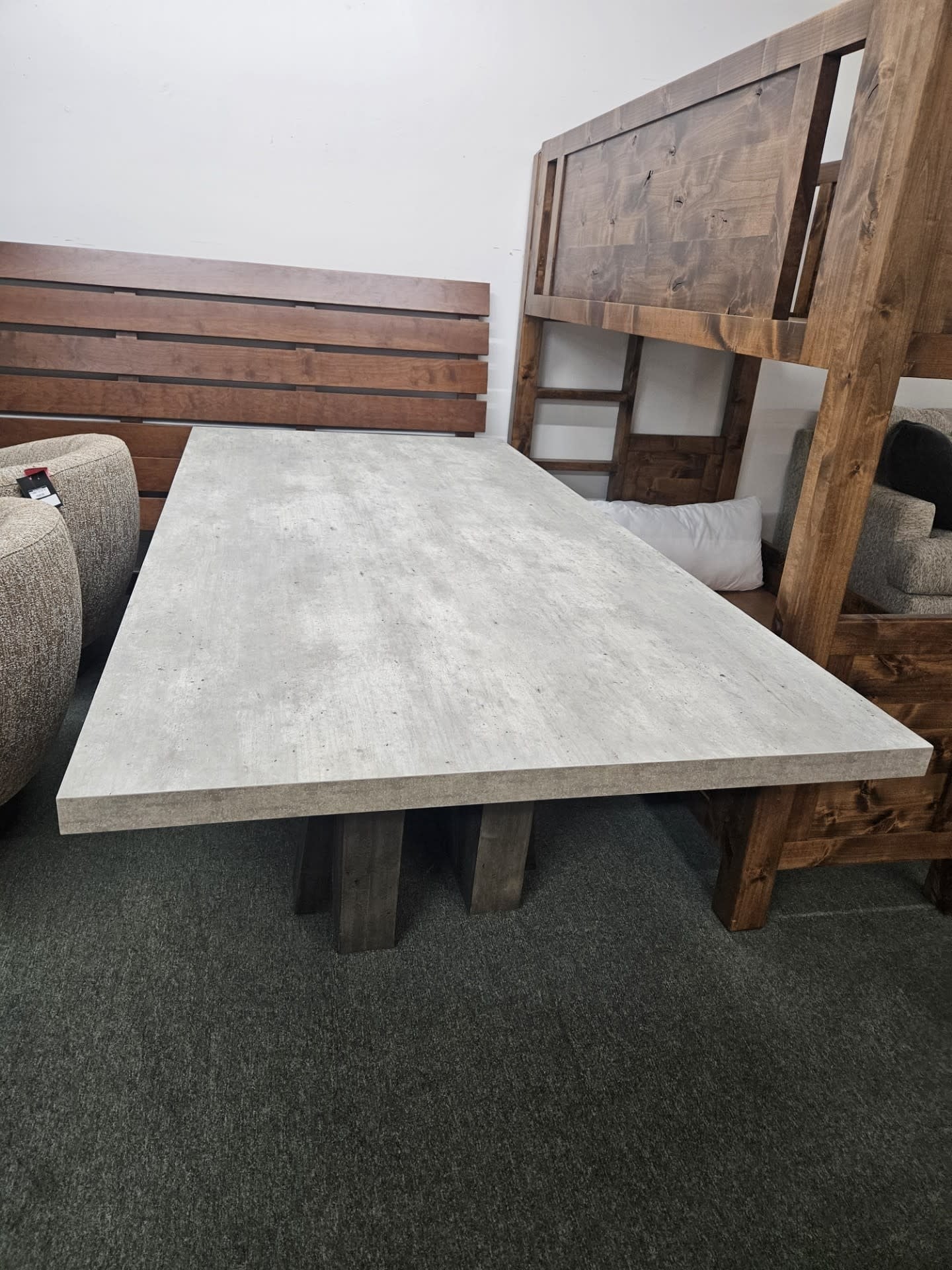 Co-Rhonda Concrete Look Dining Table 94x46x30H