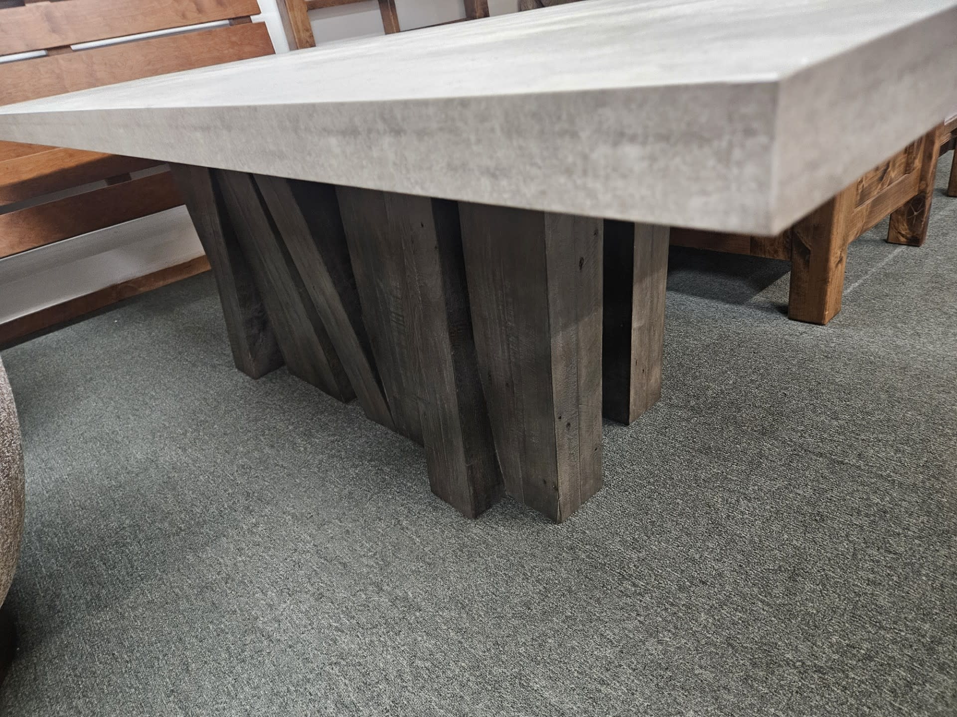 Co-Rhonda Concrete Look Dining Table 94x46x30H