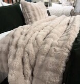 Hiend Cottontail Faux Fur 3pc Comforter Set-QUEEN-Black