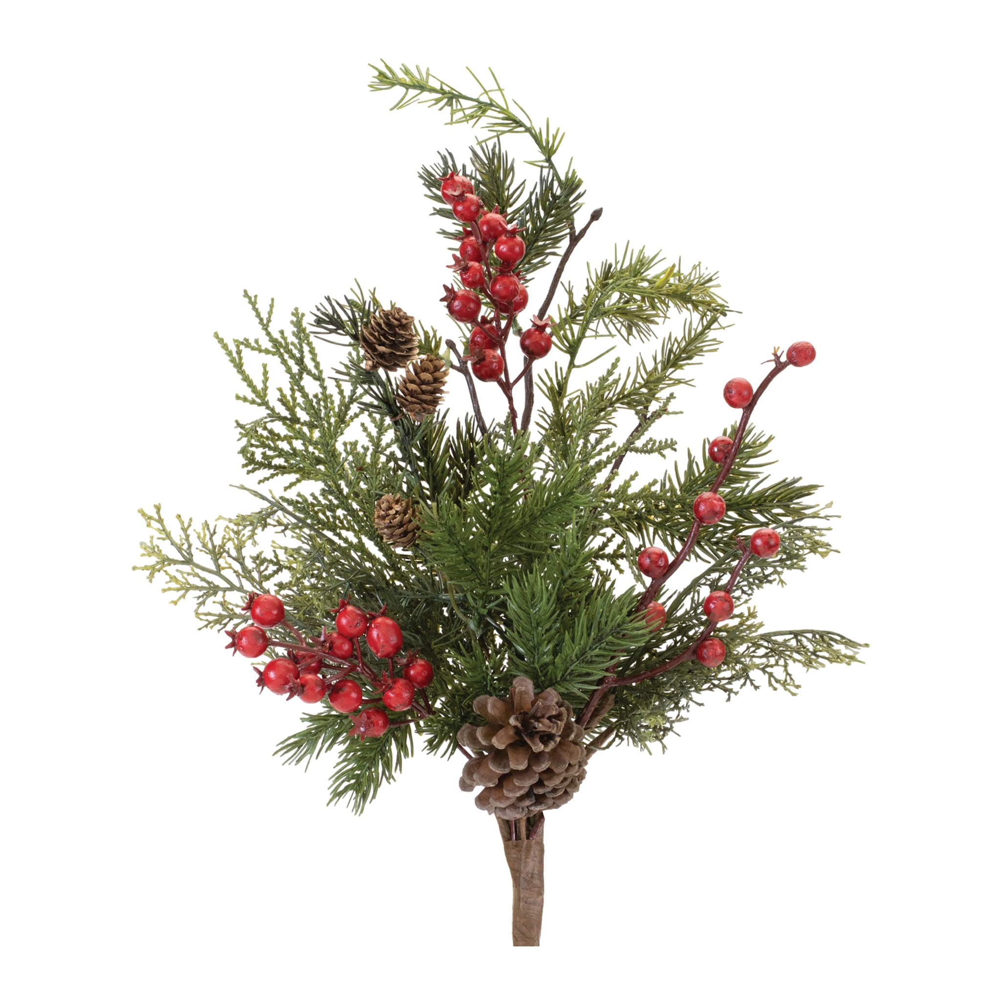 Melrose 13227 Mixed Pine Spray w/Red Berries 23"H*****