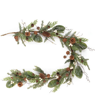 Melrose 13627 Pine w/Tallow Berry Garland 5.5"L