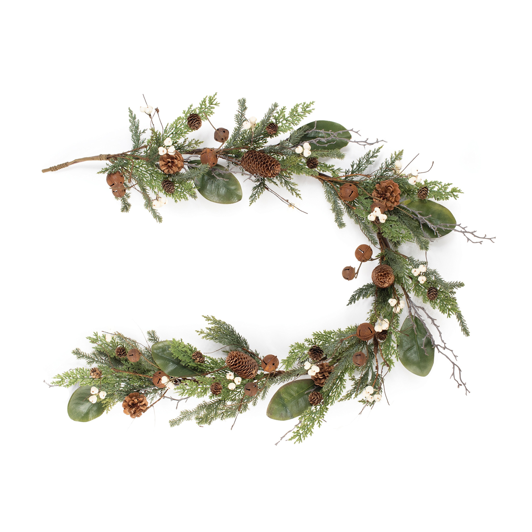 Melrose 13627 Pine w/Tallow Berry Garland 5.5"L
