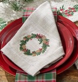Park Design Boxwood & Pine Wreath Napkin