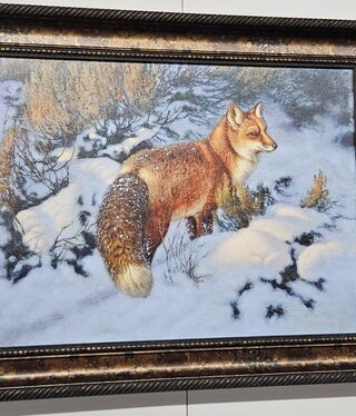 Rocky Mountain Pub Looking for Christmas Dinner (Fox) 22x30