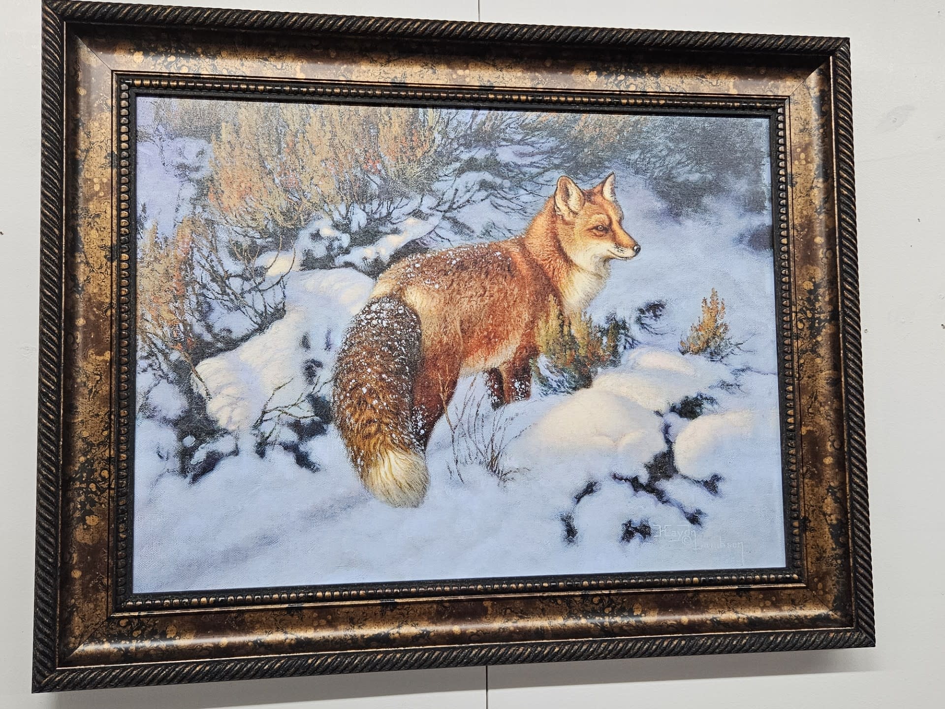 Rocky Mountain Pub Looking for Christmas Dinner (Fox) 22x30
