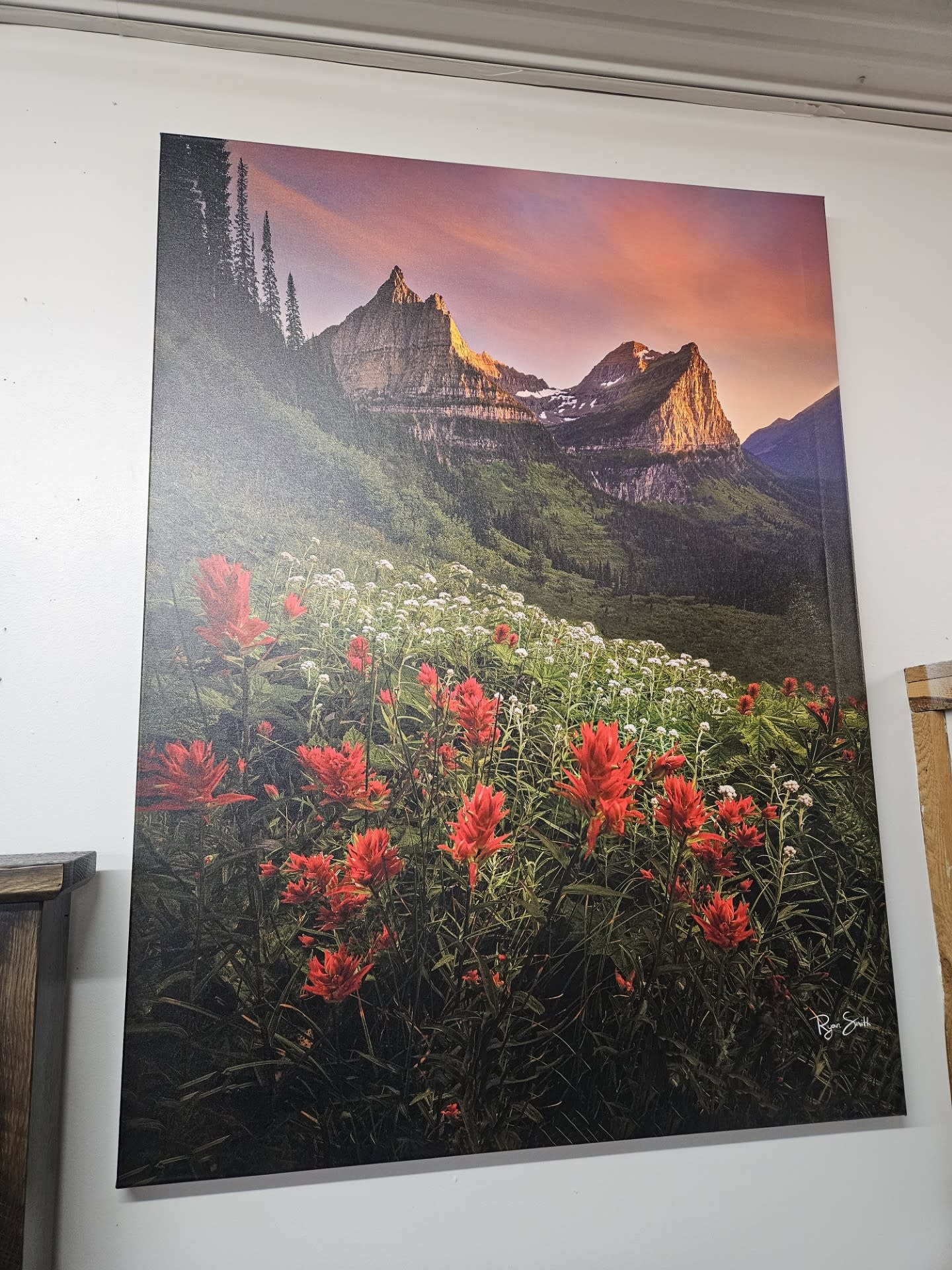 Rocky Mountain Pub Glacier Paintbrush (Mtn Flowers) 40x50 Wrap