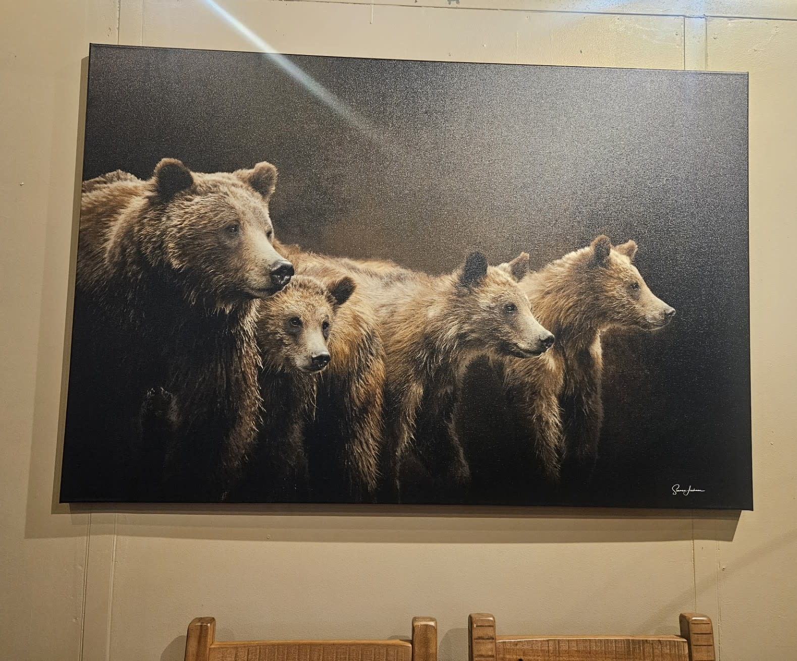 Rocky Mountain Pub Mother's Instinct (Bear Mom/Triplets) 36x54 Wrap