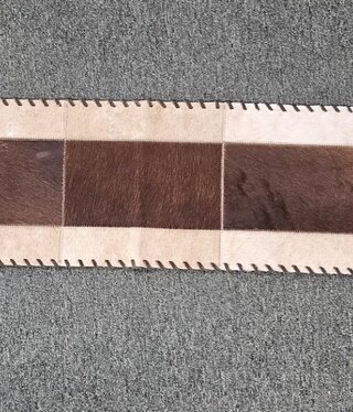 Gaucho Small BEAR Cowhide Table Runner 6'x10"