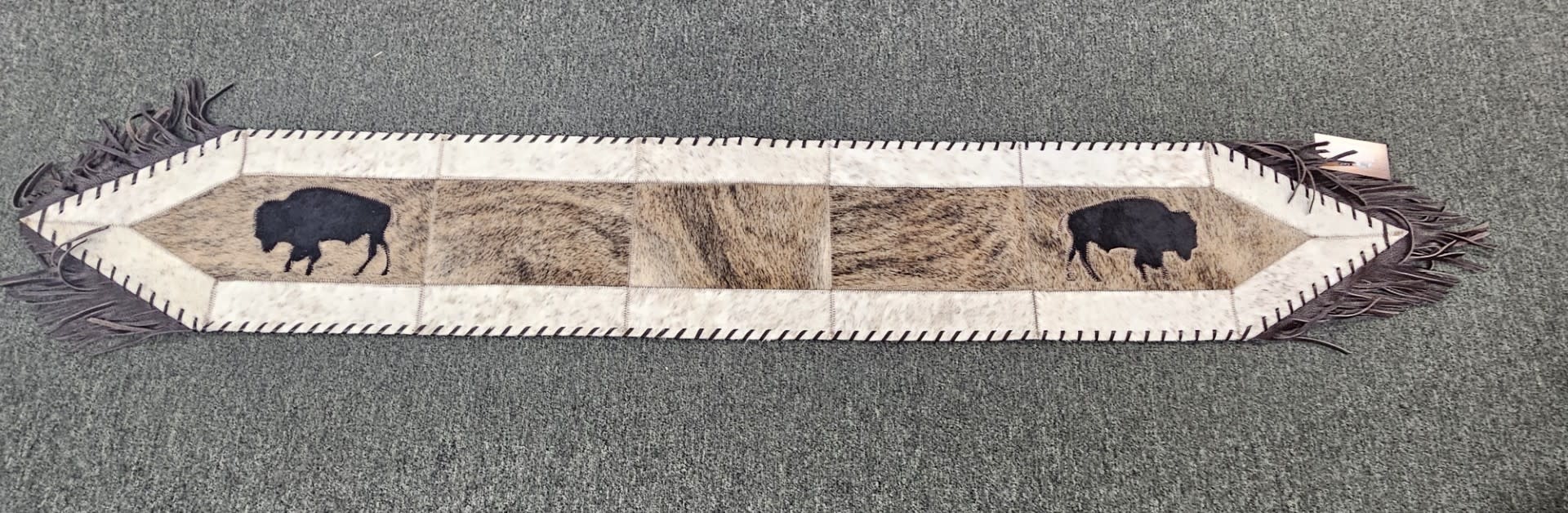 Gaucho Small BUFFALO Cowhide Table Runner 6'x10"