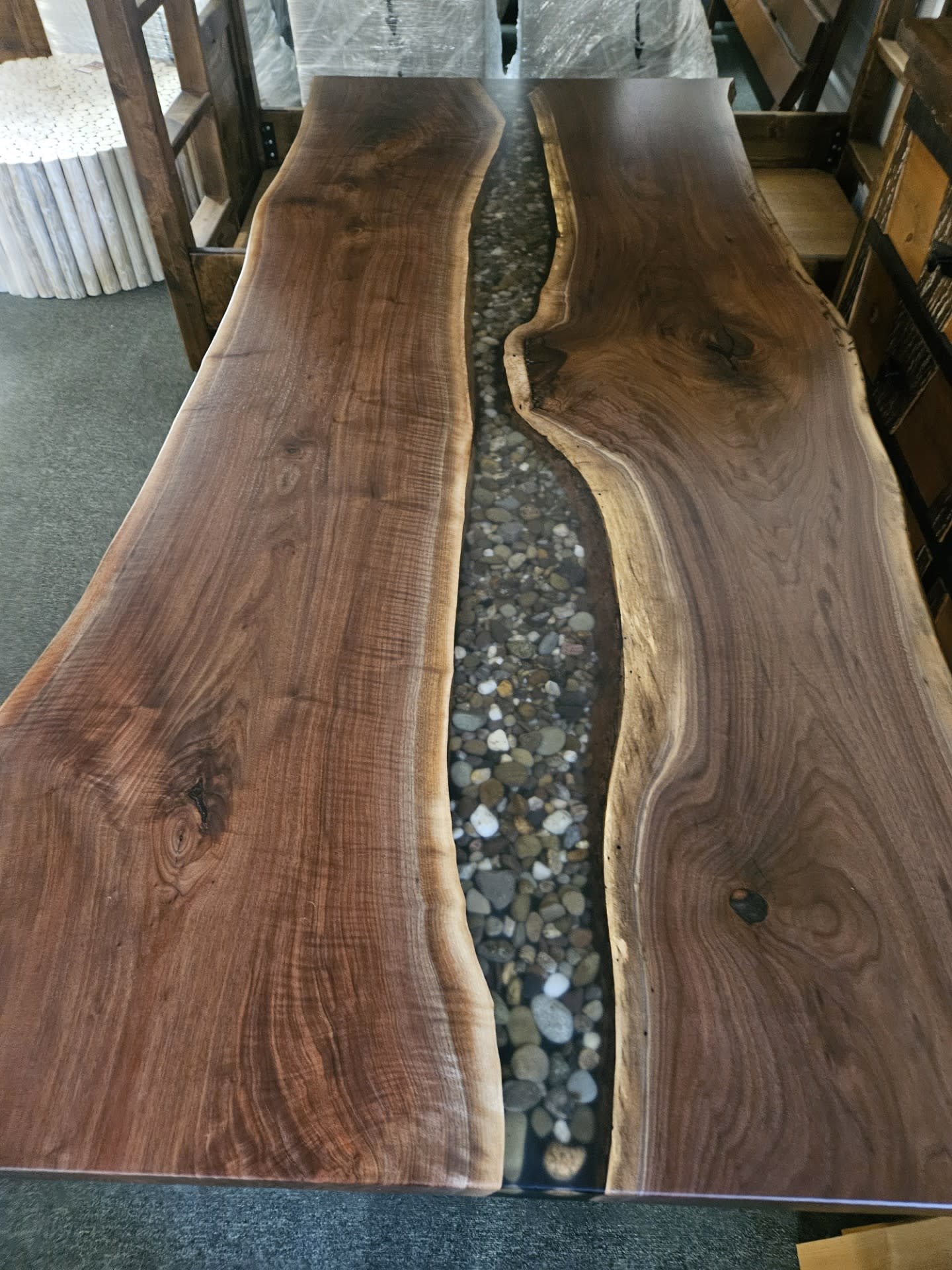 Stone River Live Edge Walnut Vermilian Dining Table 42x96