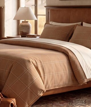 Hiend Harrington Heritage Plaid 3pc Comforter Set-KING, Saddle