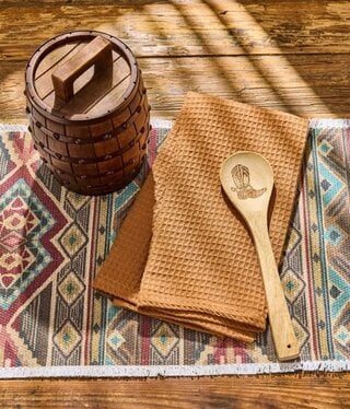 Park Design Stir It Up  Starlight (Cowboy Boot) Towel & Wooden Spoon Set