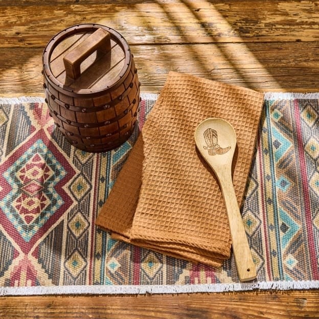Park Design Stir It Up  Starlight (Cowboy Boot) Towel & Wooden Spoon Set