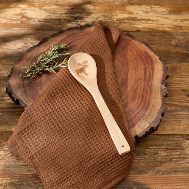Park Design Stir It Up Fairbanks Moose Towel & Wooden Spoon Set
