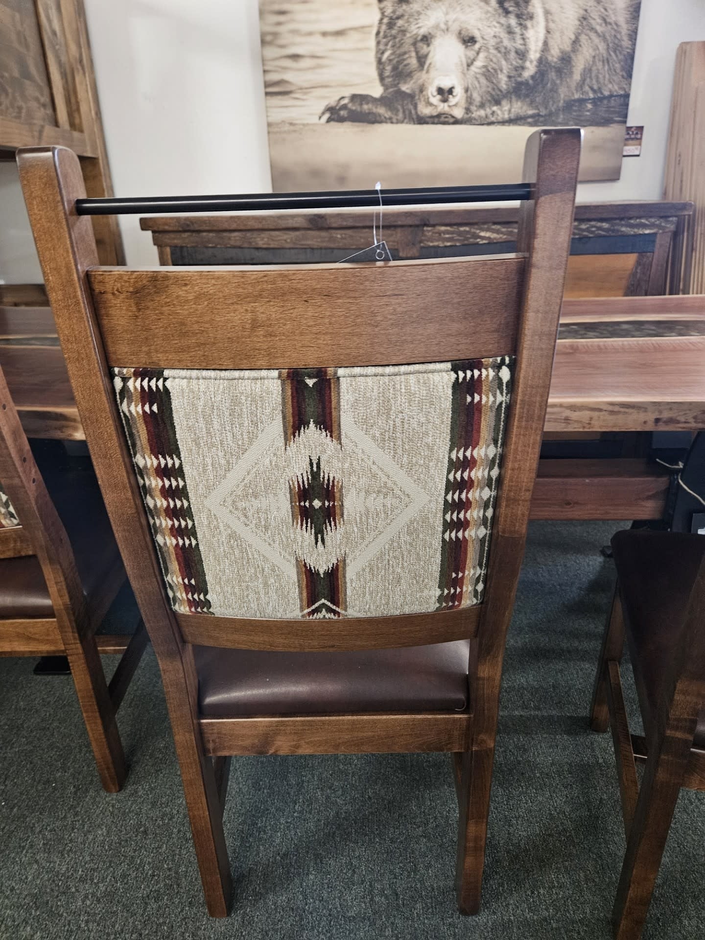ALBC Upholstered Dining Chair  w/Black Bar