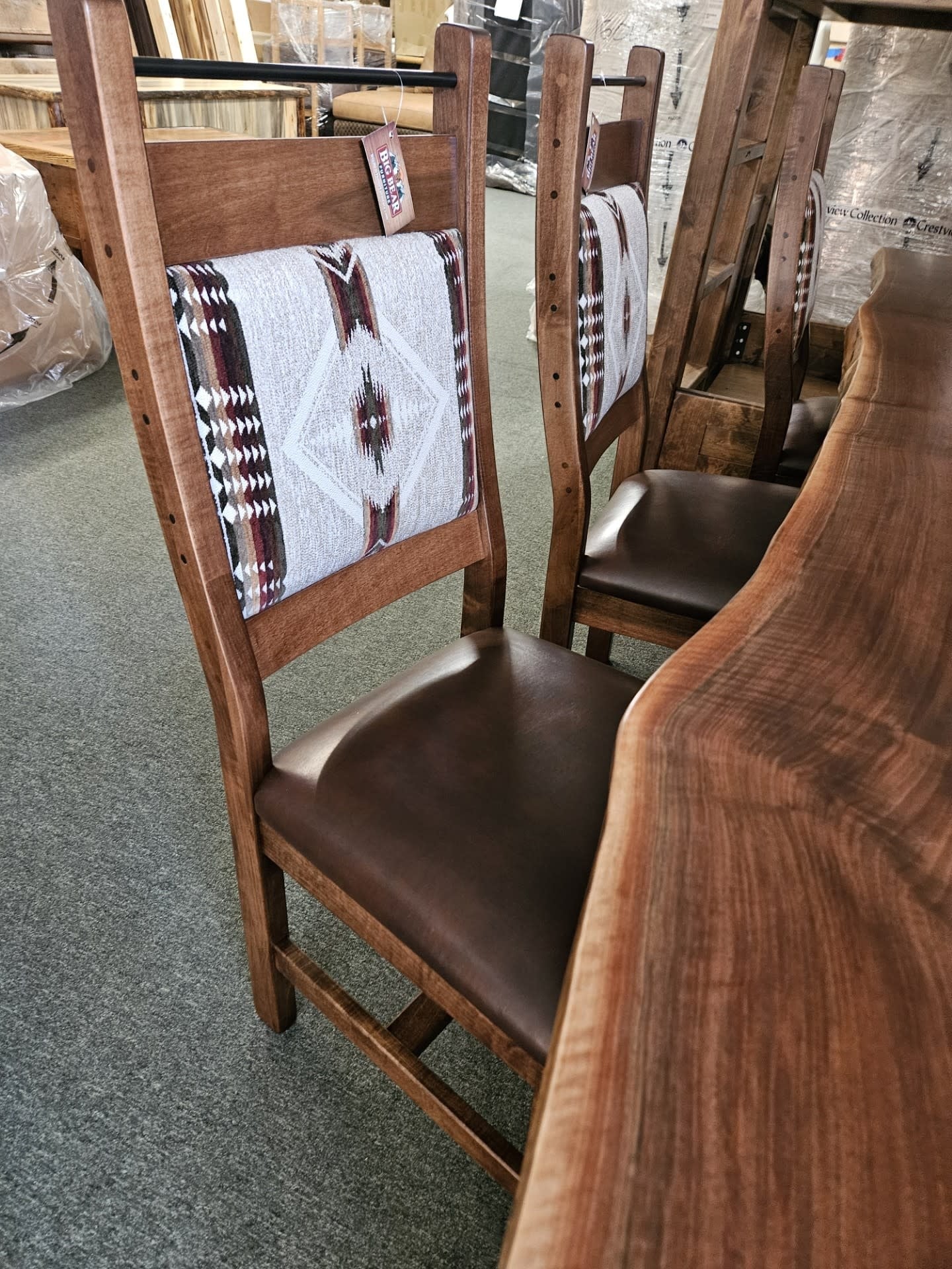 ALBC Upholstered Dining Chair  w/Black Bar