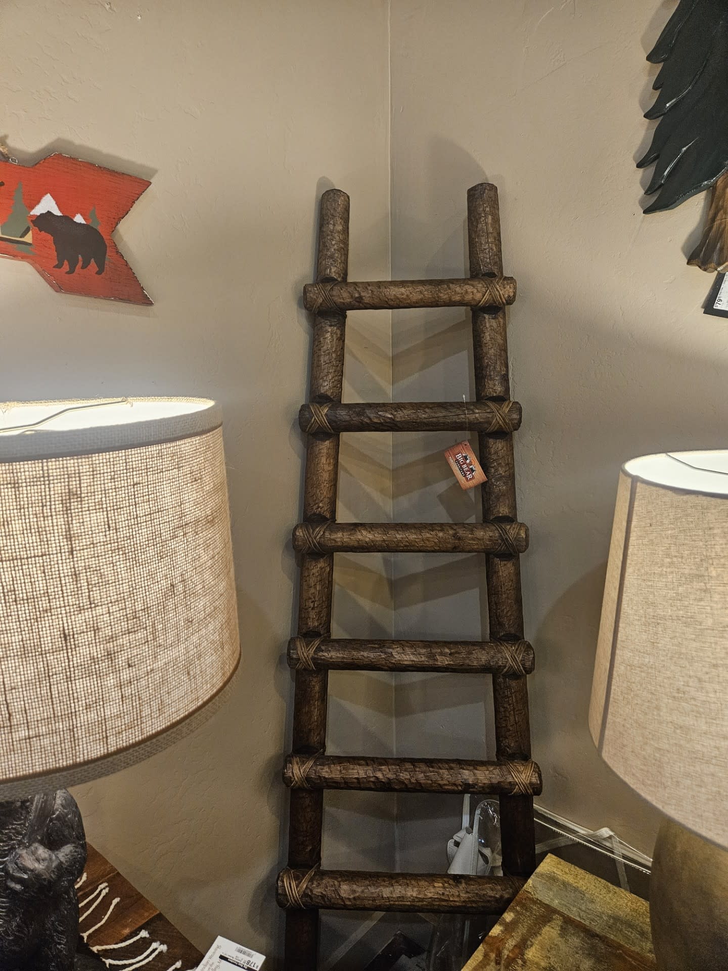 Mexican Country 6' Waxed Ladder with Rawhide