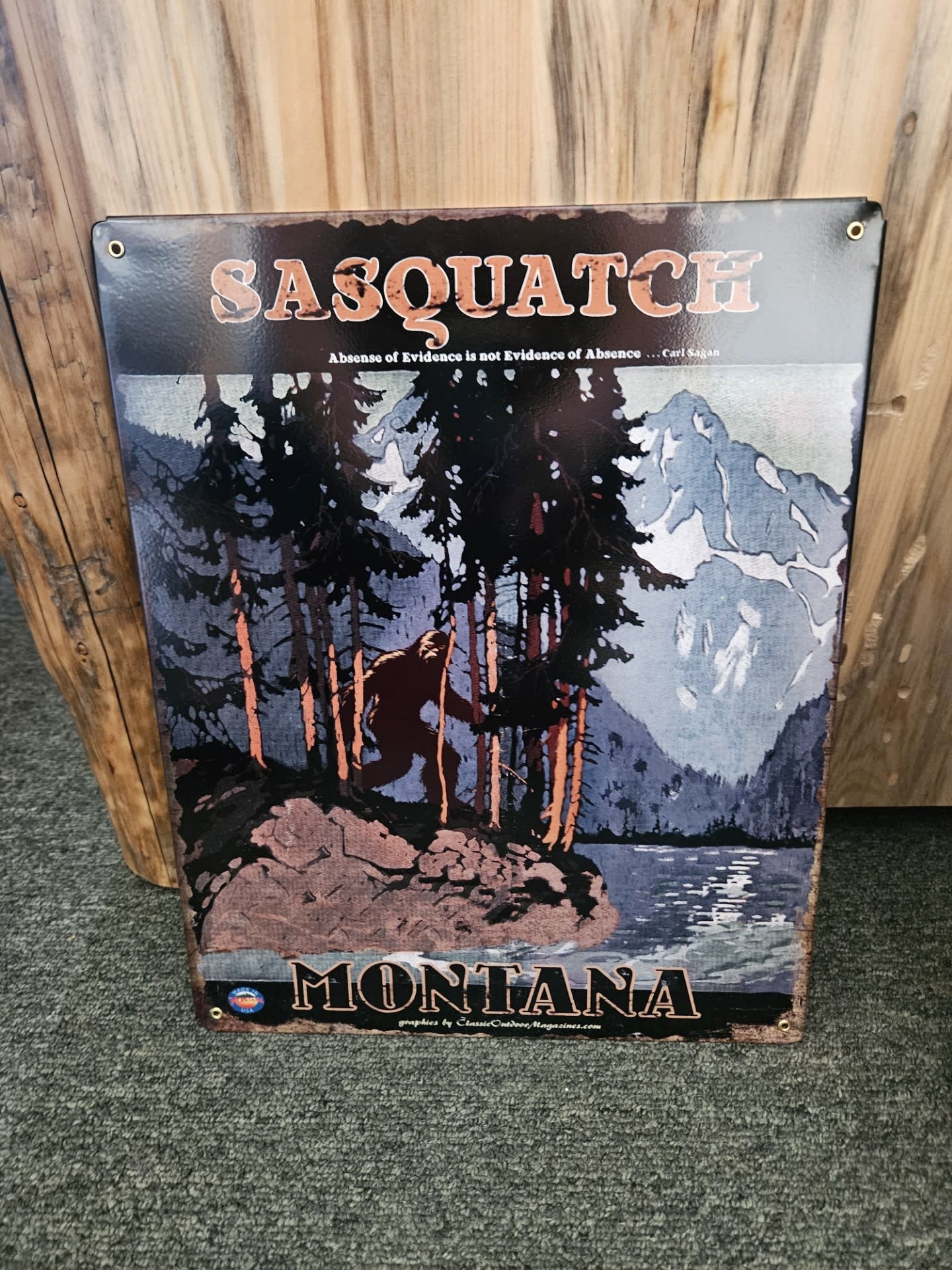Classic Outdoor Magazines #17 Sasquatch 12x15 Metal Sign